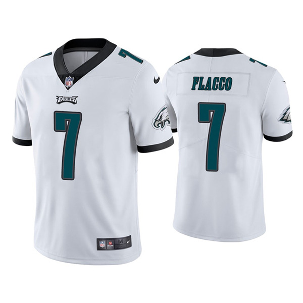 Men's Philadelphia Eagles #7 Joe Flacco White NFL Vapor Untouchable Limited Stitched Jersey Men's Philadelphia Eagles #7 Joe Flacco White NFL Vapor Untouchable Limited Stitched Jersey